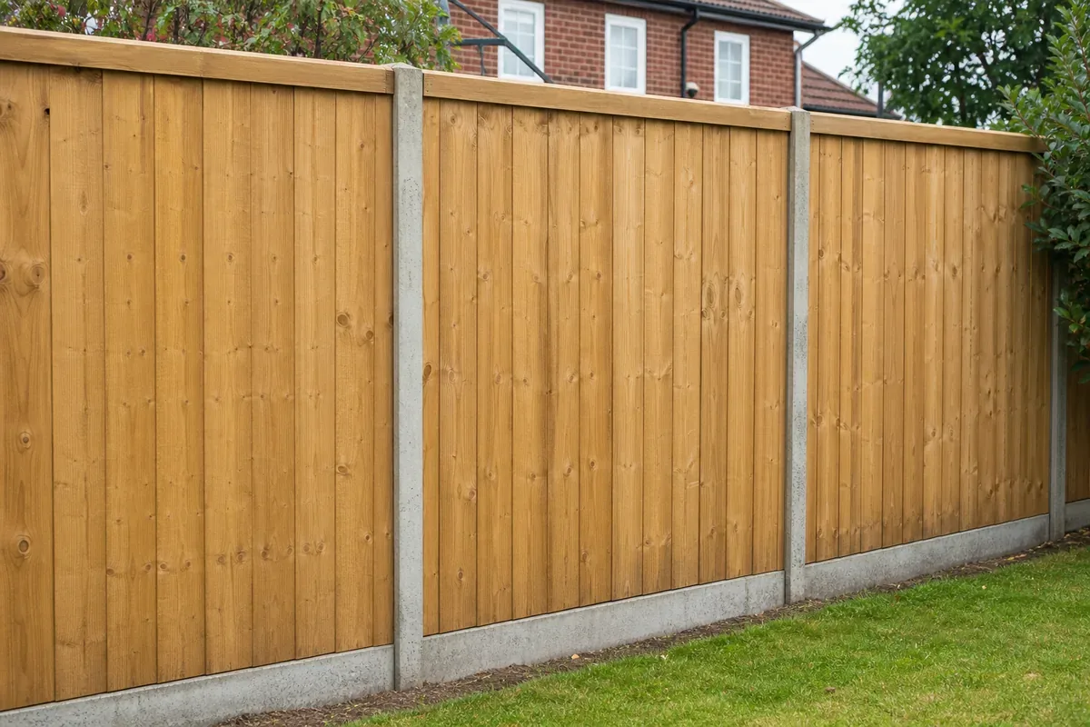 Closeboard wooden fencing installed in Wakefield